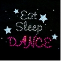 Sequin & Rhinestone Eat Sleep Dance Decal